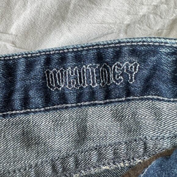 D9 Cuffed Rhinestone Denim blue jean shorts Size 31 - Picture 9 of 13